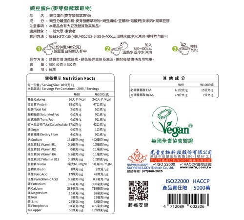 豌豆蛋白（醇麥滋）-袋裝