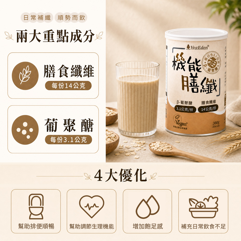 機能膳纖-3纖系列 360g / 罐