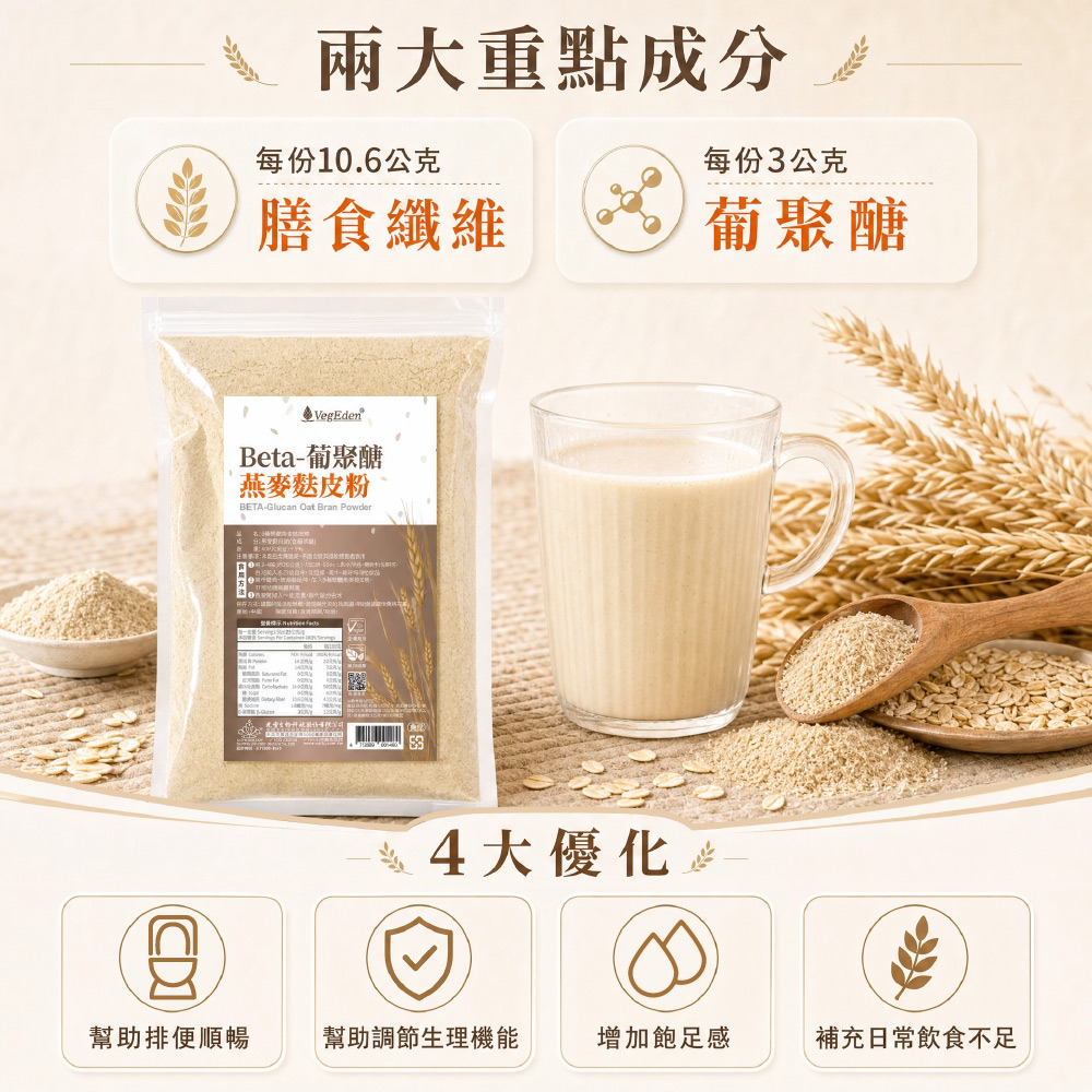 β葡聚醣燕麥麩皮粉 400g / 包