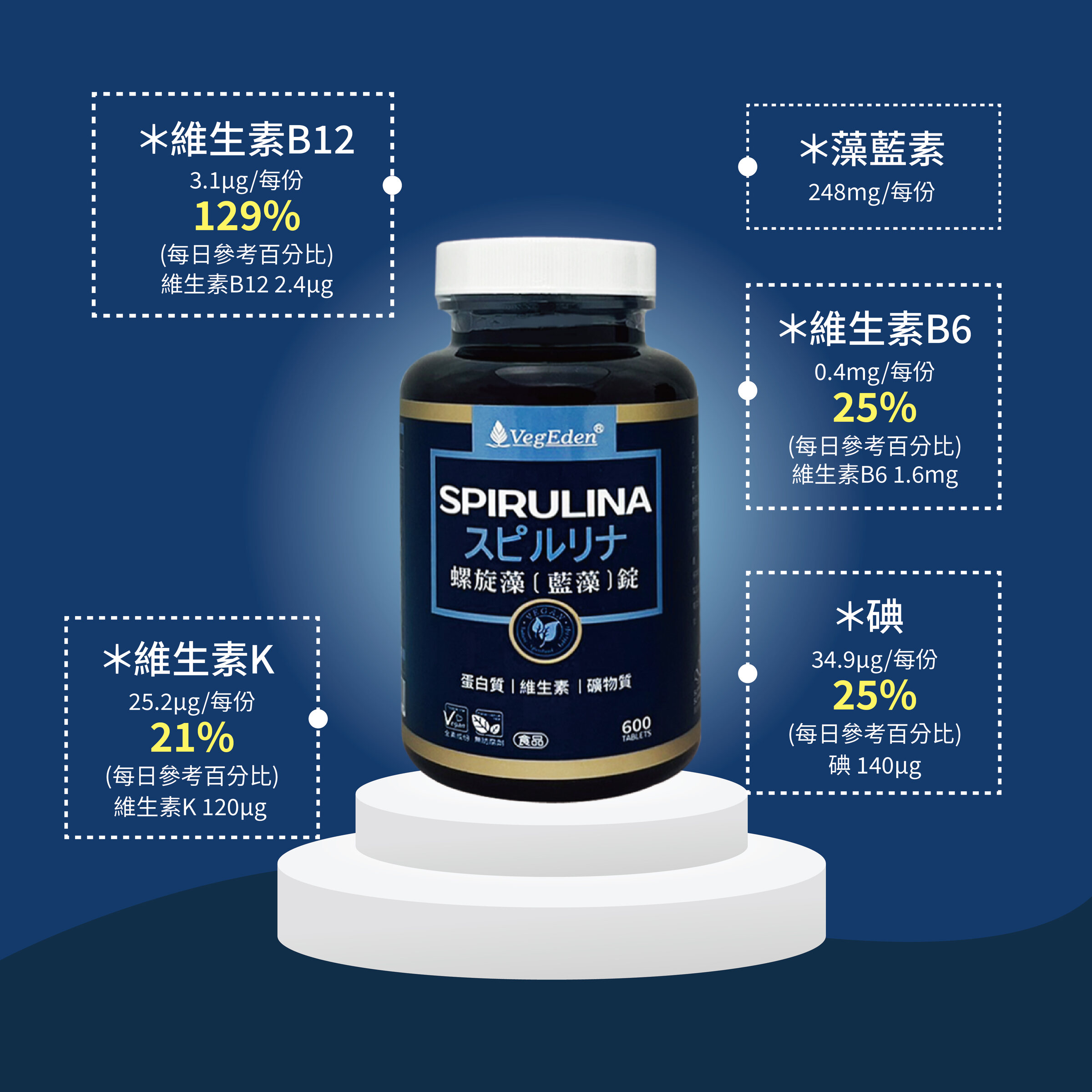 螺旋藻(藍藻)錠600錠