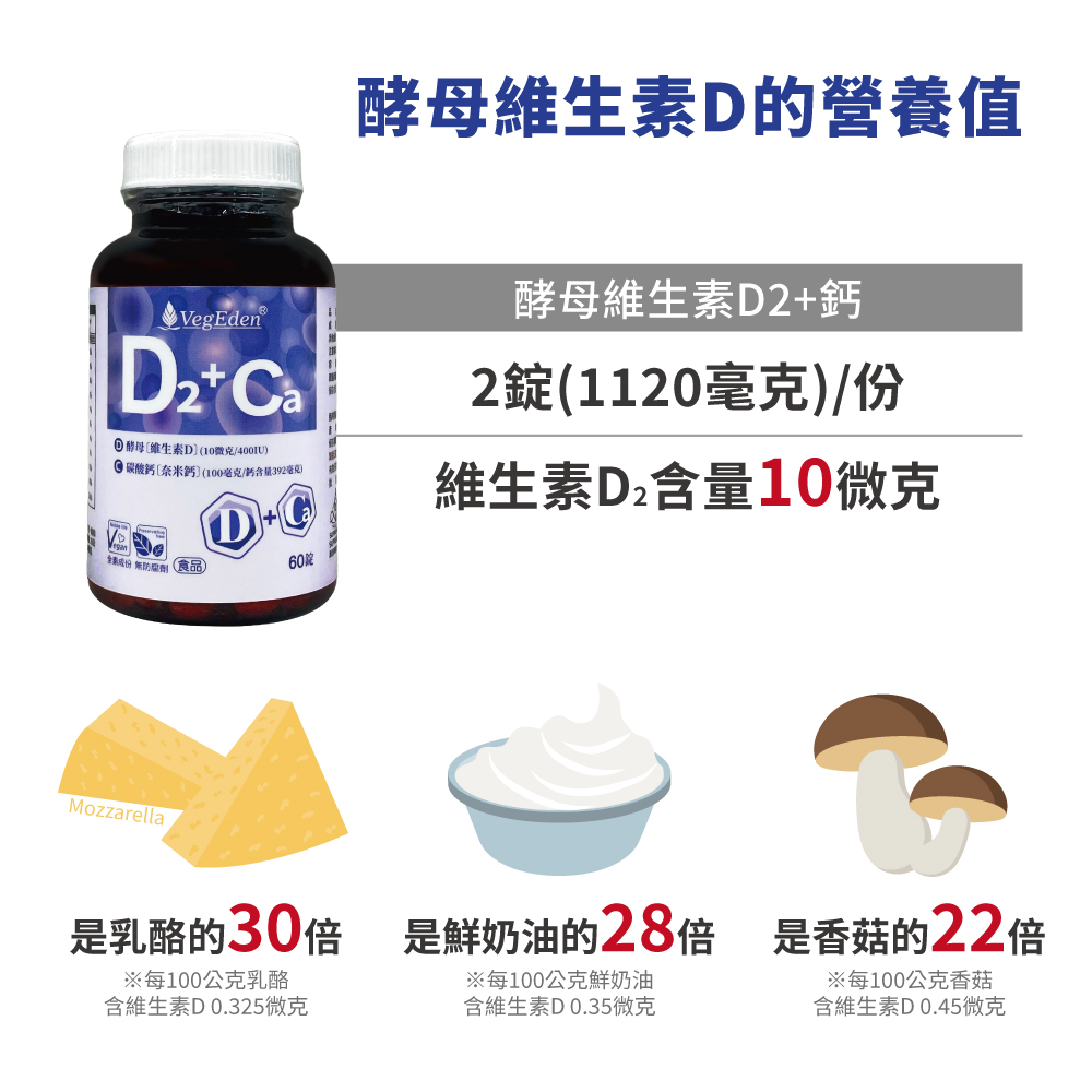 酵母D2+鈣錠